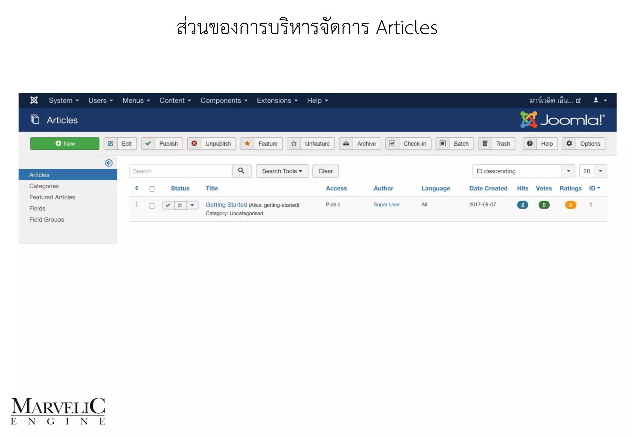 ส่วนของการบริหารจัดการ Articles
 