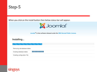 Step-5
When you click on the install button then below status bar will appear.

 