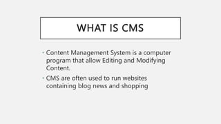 Cms Computer Software Program Examples Joomla and cms.pptx