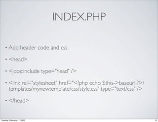 Joomla Template Development
