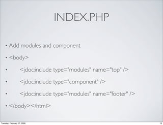 Joomla Template Development