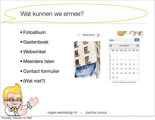 Joomla Cursus Starter