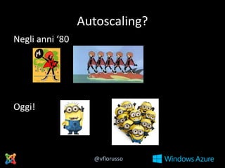 Autoscaling?
Negli anni ‘80

Oggi!

@vflorusso

 