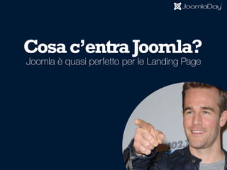 Cosac’entraJoomla?
Joomla è quasi perfetto per le Landing Page
 