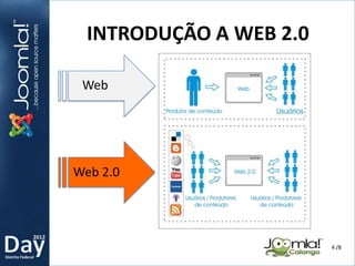 2012
Distrito Federal
INTRODUÇÃO A WEB 2.0
4 /8
Web
Web 2.0
 