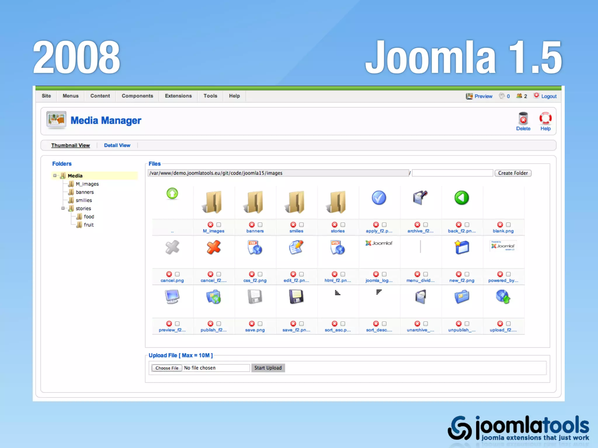 2008   Joomla 1.5
 