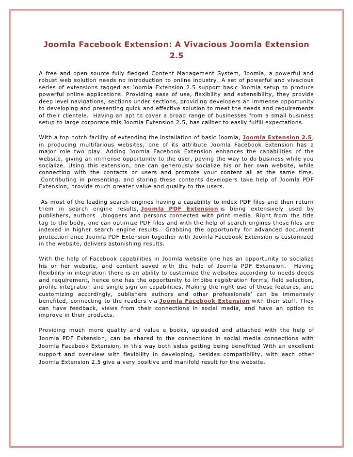 Pdf File Upload In Joomla Extensions