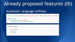 Already proposed features (III)
Automatic language suffixes:
 