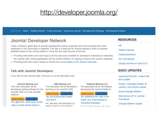 http://developer.joomla.org/
 
