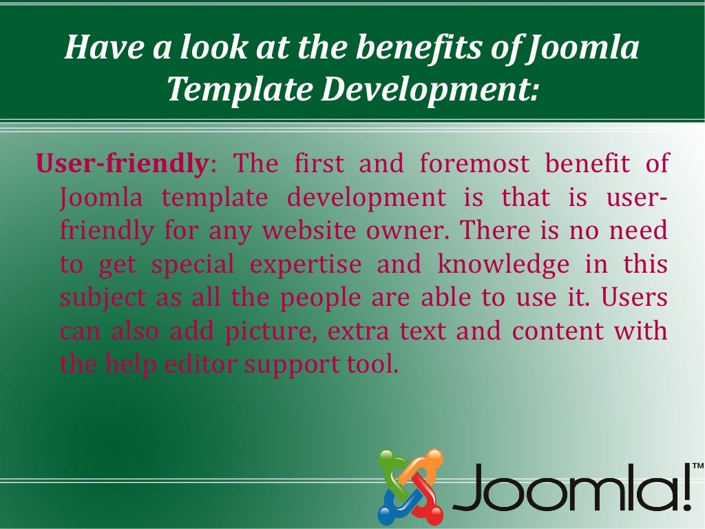 Joomla template developmentessential benefits of using it