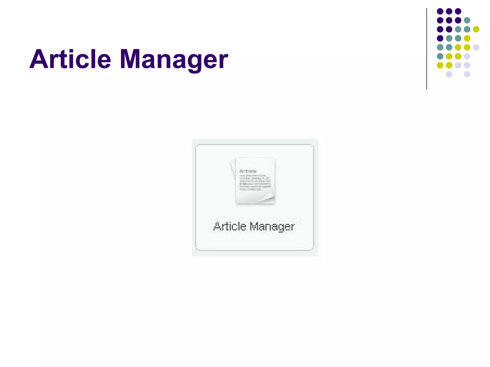 Article Manager
 