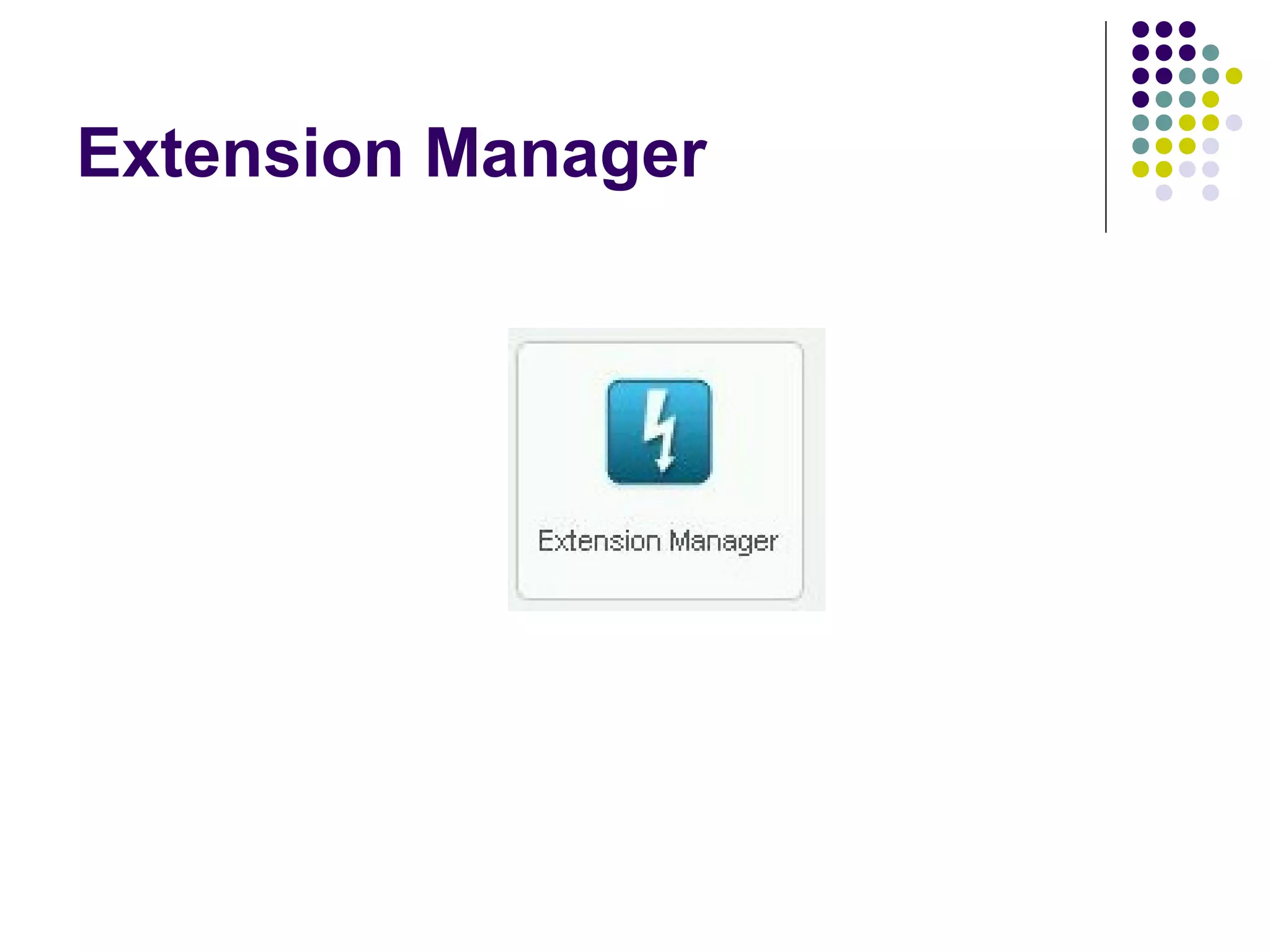 Extension Manager
 