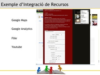 Exemple d’Integració de Recursos Google Maps Google Analytics Flikr Youtube 