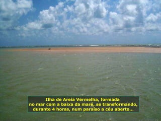 Ilha de Areia Vermelha, formada  no mar com a baixa da maré, se transformando, durante 4 horas, num paraíso a céu aberto… 