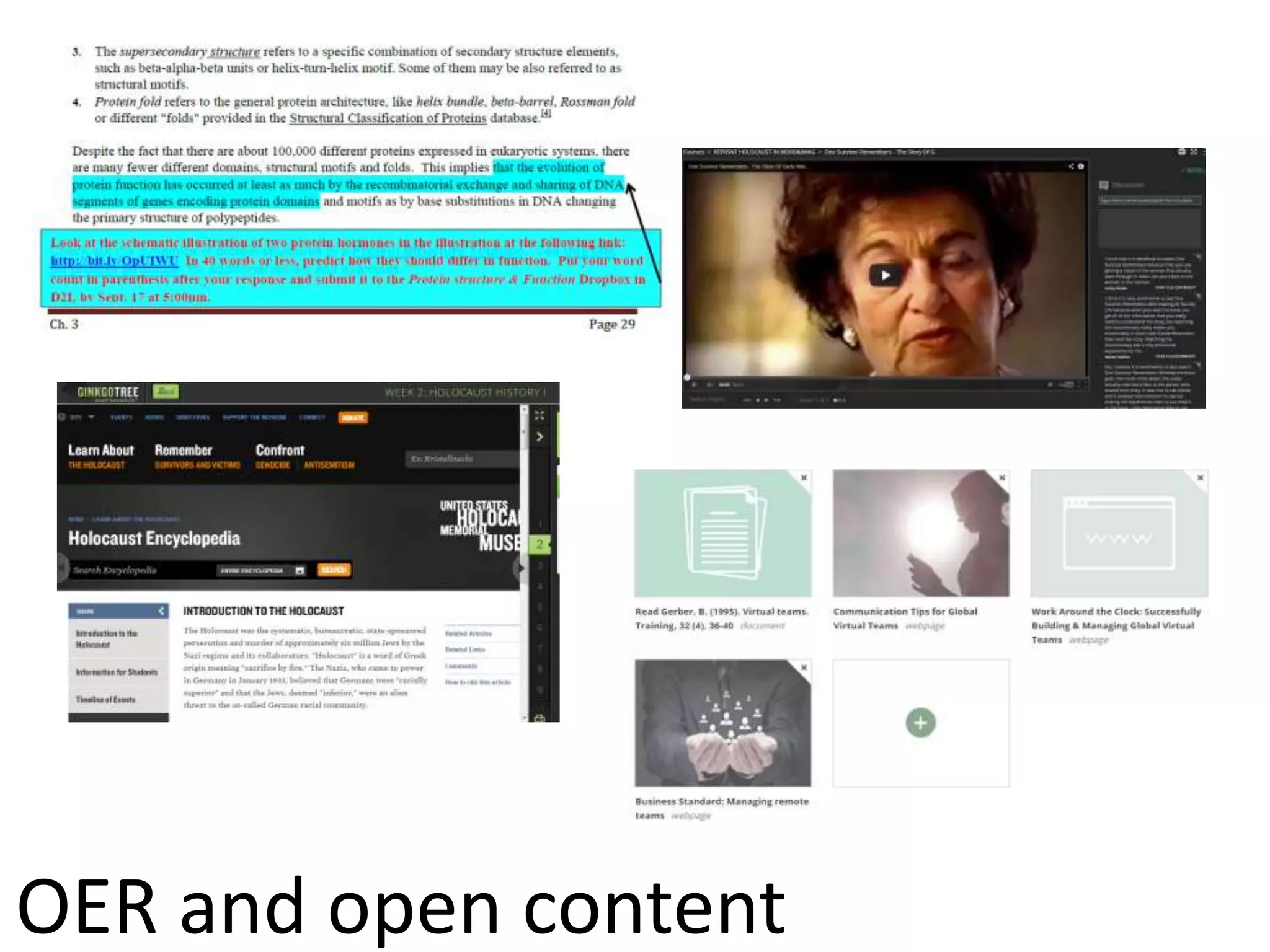 OER and open content
 