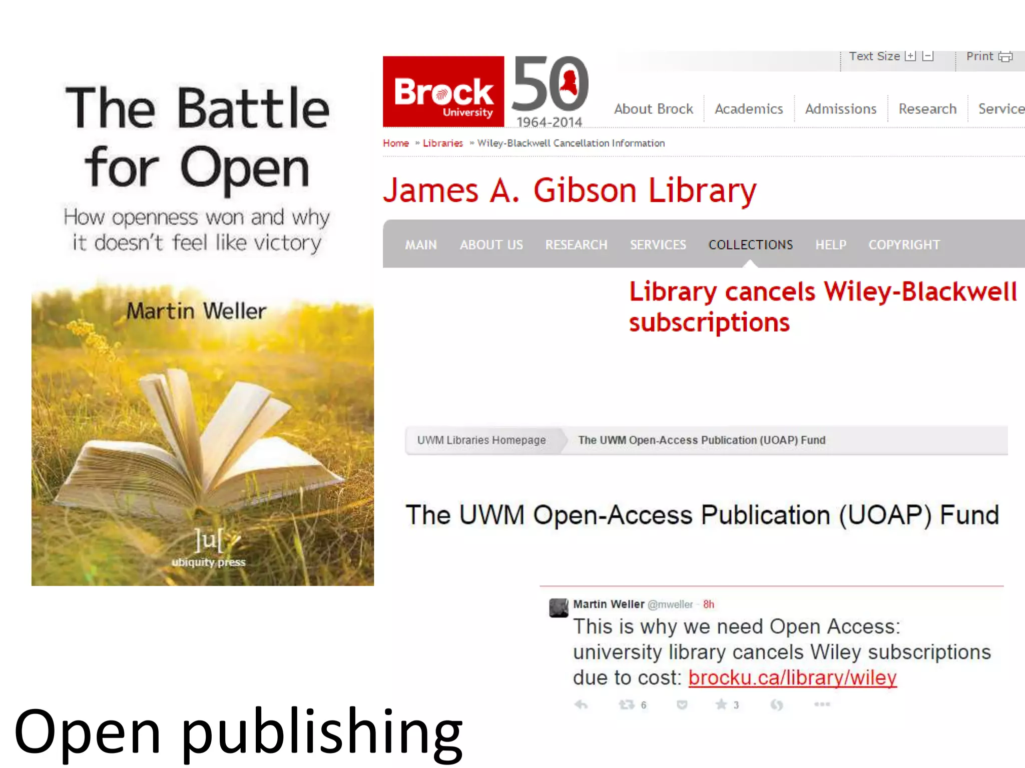 Open publishing
 