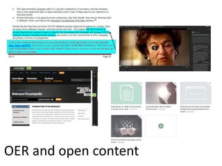 OER and open content 
 