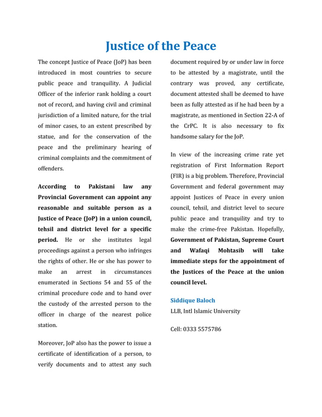 Justice of the Peace PDF