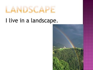 landscapeI live in a landscape.