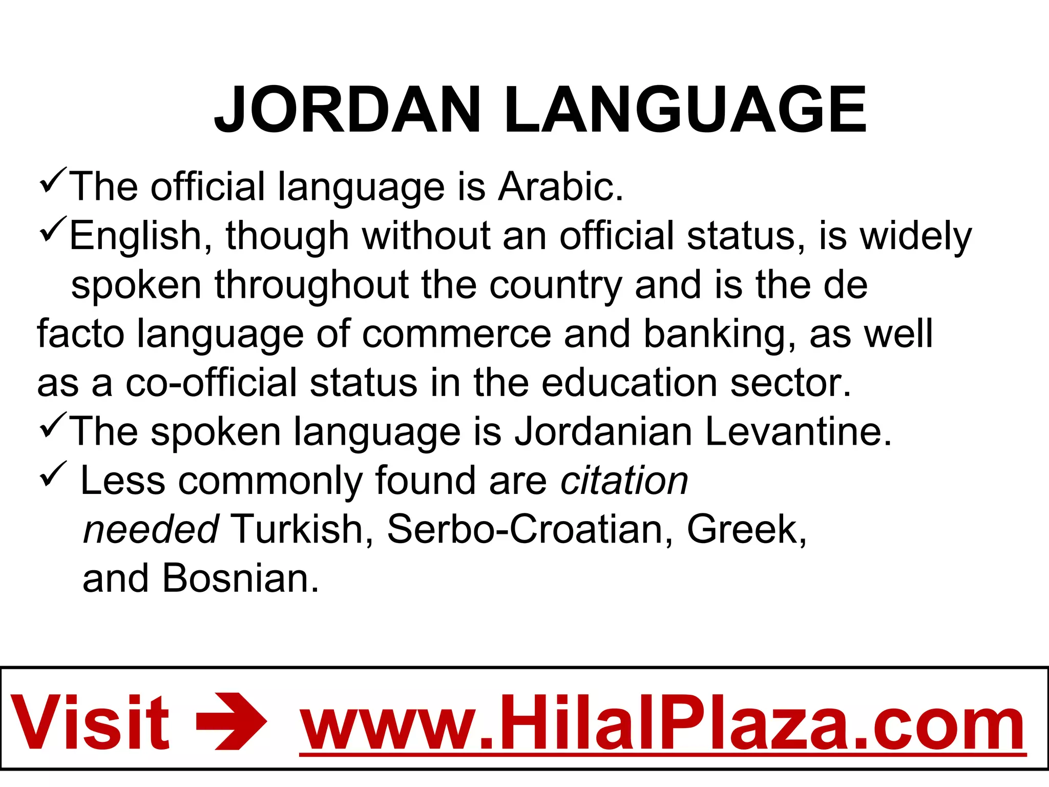 Método Padre fage Provisional Jordan - A Middle Eastern and Gulf Country