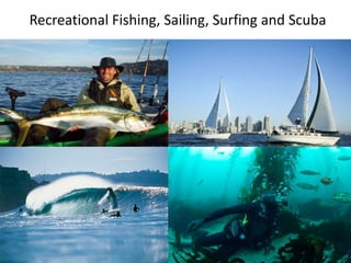 Recreational Fishing, Sailing, Surfing and Scuba
 