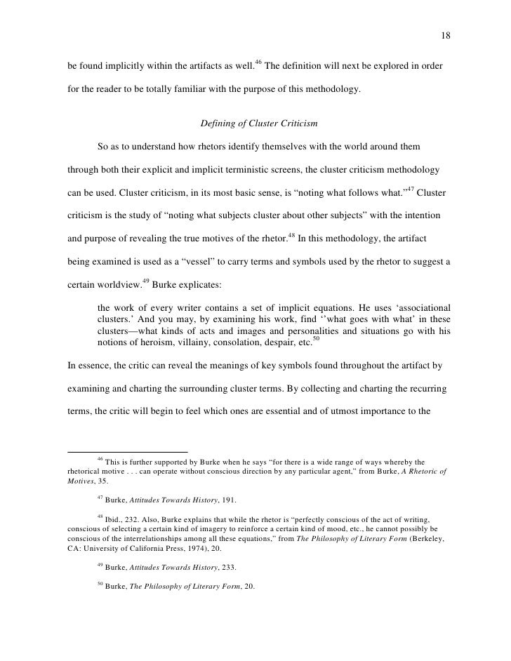 Cluster criticism essay