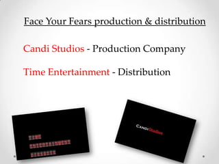 Face Your Fears production & distribution

Candi Studios - Production Company

Time Entertainment - Distribution
 