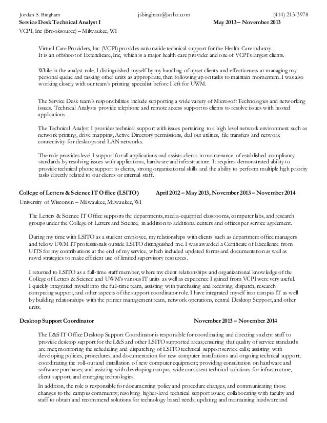Jordan S Bingham Resume