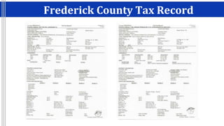 Frederick County Tax Record
 