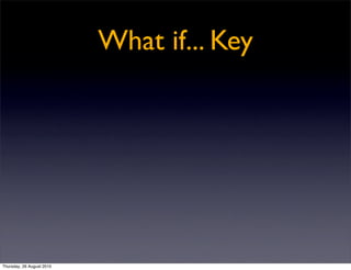 What if... Key




Thursday, 26 August 2010
 