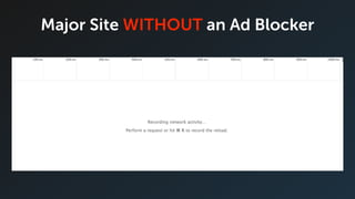 Major Site WITHOUT an Ad Blocker
Will ad blocking improve user
 