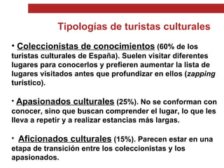 Tipologías de turistas culturales ,[object Object],[object Object],[object Object]