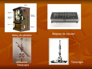 Reloj de péndulo Maquina de calcular Telescopio Telescopio 