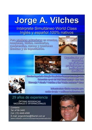 Jorge A. Vilches - Intérprete Simultáneo World Class