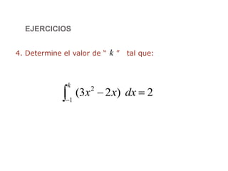 EJERCICIOS
    Se muestra al grafica de . Usando fórmulas
     geométricas:            f
     Evalúe la integral: 9
    ...