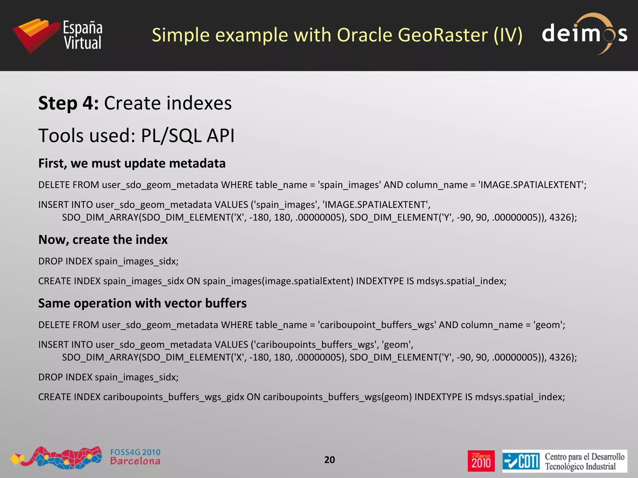Lots of Spatial Partners ( http://www.oracle.com/technology/products/spatial/spatial_partners_sys_integ.htm ) 