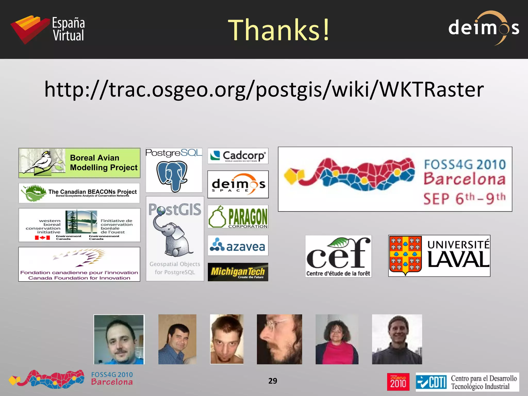 Planned: directly from-db exporting to common formats (totiff, tojpeg...) 