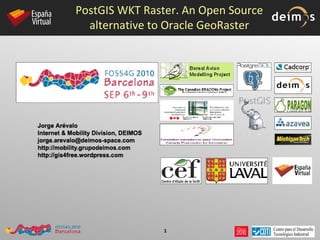 PostGIS WKT Raster. An Open Source alternative to Oracle GeoRaster 