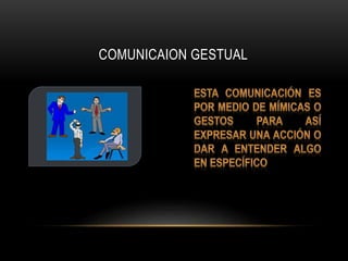 COMUNICAION GESTUAL 
 