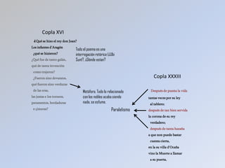 Las más importantes Las Coplas a la muerte de su padre.Coplas a la muerte de su padre Canto de dolor a la muerte de su padre