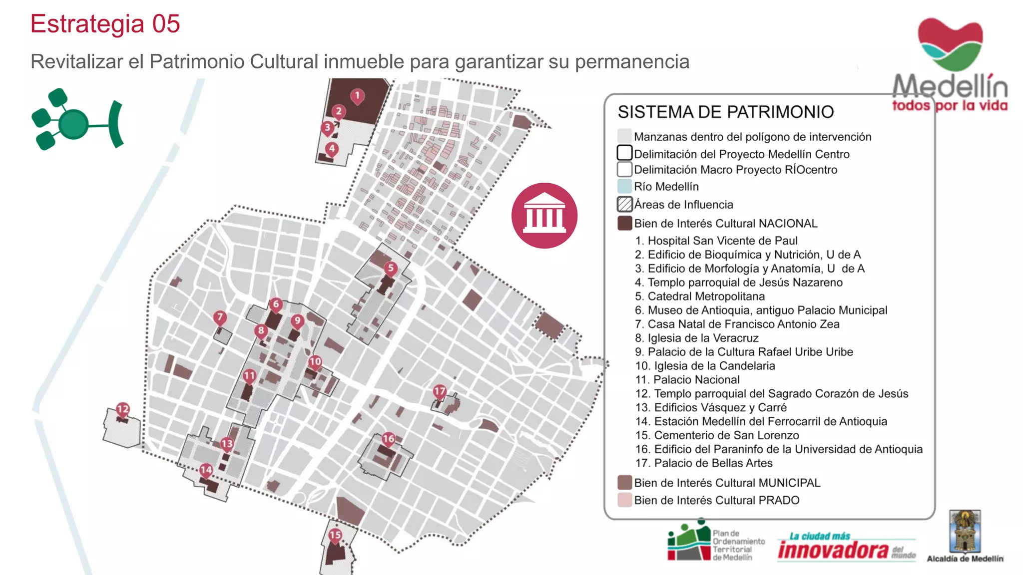 Estrategia 05
Revitalizar el Patrimonio Cultural inmueble para garantizar su permanencia
 
