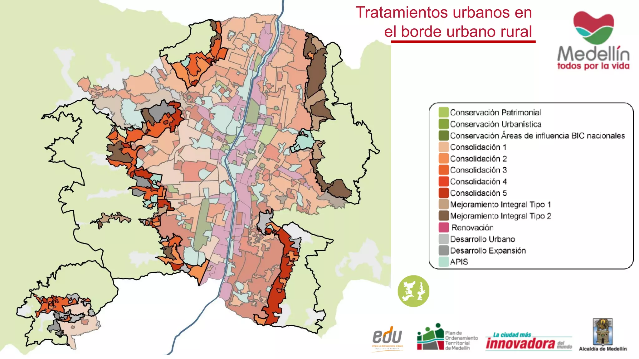 Tratamientos urbanos en
el borde urbano rural
 