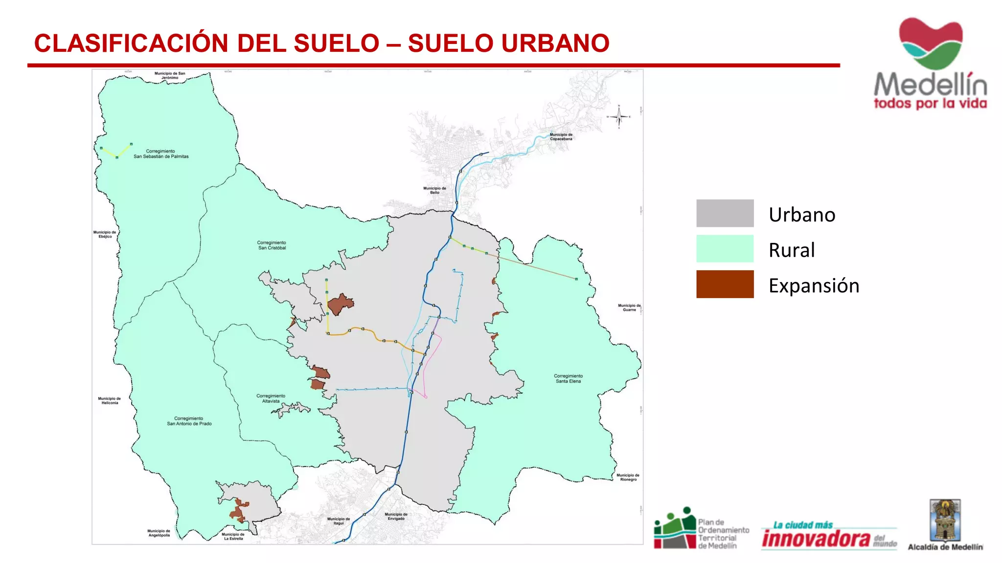 CLASIFICACIÓN DEL SUELO – SUELO URBANO
Rural
Urbano
Expansión
 