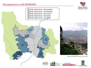 Macroproyectos en AIE MEDBORDE 
1 
2 
3 
4 
5 
Imagen Medellín desde el borde 
 