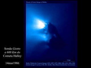 Sonda  Giotto a 600 Km do Cometa Halley 14mar1986 