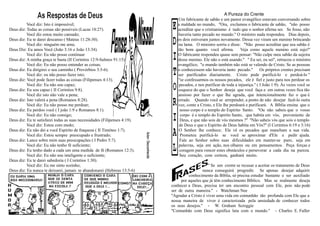 A Pureza do Crente
Um fabricante de sabão e um pastor evangélico estavam conversando sobre
Você diz: Isto é impossível; a maldade no mundo, ''Ora, exclamou o fabricante de sabão, ''não posso
Deus diz: Todas as coisas são possíveis (Lucas 18:27). acreditar que o cristianismo é tudo que o senhor afirma ser. Se fosse, não
Você diz estou muito cansado; haveria tanto pecado no mundo.'' O ministro nada respondeu. Dias depois,
Deus diz: Eu te darei descanso ( Mateus 11:28-30). os dois estiveram juntos novamente. Dessa vez viram um menino brincando
Você diz: ninguém me ama; na lama. O ministro sorriu e disse: ''Não posso acreditar que seu sabão é
Deus Diz: Eu amos Você (João 3:16 e João 13:34). tão bom quanto você afirma. Veja como aquele menino está sujo!''
Você diz: Eu não posso continuar O fabricante respondeu quase sem pensar: ''Não culpe meu sabão da sujeira
Deus diz: A minha graça te basta (II Corintios 12:9-Salmos 91:15). desse menino. Ele não o está usando.'' '' Eu sei, eu sei'', retrucou o ministro
Você diz: Eu não posso entender as coisas; evangélico, ''o mundo também não está se valendo de Cristo. Se as pessoas
Deus diz: Eu dirigirei o seu caminho ( Provérbios 3:5-6). o conhecessem não haveria tanto pecado.'' Os próprios crentes precisam
Você diz: eu não posso fazer isto; ser purificados diariamente. Cristo pode purificá-lo e perdoá-lo ''
Deus diz: Você pode fazer todas as coisas (Filipenses 4:13). ''se confessarmos os nossos pecados, ele é fiel e justo para nos perdoar os
Você diz: Eu não sou capaz; pecados, e nos purificar de toda a injustiça.'' ( I João 1:9). Às vezes você se
Deus diz: Eu sou capaz ( II Corintios 9:8). esquece do que o Senhor deseja que você faça e em outras vezes fica tão
Você diz isto não vale a pena; ansioso por fazer o que lhe agrada, que intencionalmente faz o que é
Deus diz: Isto valerá a pena (Romanos 8:28). errado. Quando você se arrepender, a ponto de não desejar fazê-lo outra
Você diz: Eu não posso me perdoar; vez, conte a Cristo, e Ele lhe perdoará e purificará. A Bíblia ensina que o
Deus diz: Eu perdoo você ( I joão 1:9 e Romanos 8:1). nosso corpo é o templo do Espirito Santo. ''Ou não sabeis que o vosso
Você diz: Eu não consigo; corpo é o templo do Espirito Santo, que habita em vós, proveniente de
Deus diz: Eu te satisfarei todas as suas necessidades (Filipenses 4:19). Deus, e que não sois de vós mesmos ?'' ''Não sabeis vós que sois o templo
Você diz: Estou com medo; de Deus e que o Espirito de Deus habita em Vós?'' (I Corintios 6:19 e 3:16)
Deus diz: Eu não dei a você Espirito de fraqueza ( II Timóteo 1:7). O Senhor lhe conhece; Ele vê os pecados que mancham a sua vida.
Você diz: Estou sempre preocupado e frustrado; Prometeu purificá-lo se você se aproximar d'Ele e pedir ajuda.
Deus diz: Lance sobre mim suas preocupações ( I Pedro 5:7). Fale ao Senhor sobre suas dificuldades em manter-se puro, seja em
Você diz: Eu não tenho fé suficiente; palavras, seja em ação, nos olhares ou em pensamentos. Peça forças e
Deus diz: Eu tenho dado a cada um uma medida de fé (Romanos 12:3). coragem para vencer estes obstáculos e perseverar a cada dia na pureza.
Você diz: Eu não sou inteligente o suficiente; Seu coração, com certeza, ganhará muito.
Deus diz: Eu te darei sabedoria ( I Corintios 1:30).
Você diz: Eu me sinto sozinho; '' Se um crente se recusar a aceitar os tratamento de Deus
Deus diz: Eu nunca te deixarei, jamais te abandonarei (Hebreus 13:5-6) nunca conseguirá progredir. Se apenas desejar adquirir
conhecimento da Bíblia, só precisa estudar bastante e ser auxiliado
por aqueles que já têm conhecimento Bíblico. Mas se realmente deseja
conhecer a Deus, precisa ter um encontro pessoal com Ele, pois não pode
ser de outra maneira.'' - Watchman Nee
''Agradar a Cristo é viver uma vida em comunhão tão profunda com Ele que a
nossa maneira de viver é caracterizada pela ansiedade de conhecer todos
os seus desejos.'' - W. Graham Scroggie
''Comunhão com Deus significa luta com o mundo.'' - Charles E. Fuller
 