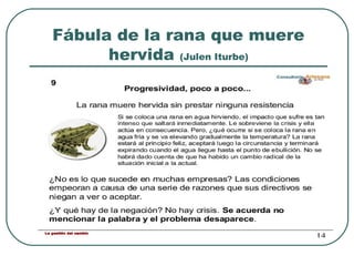 Fábula de la rana que muere
hervida (Julen Iturbe)

 