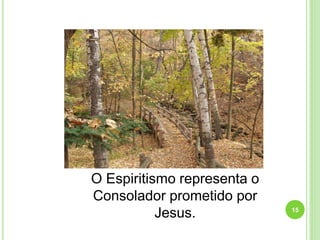 O Espiritismo representa o
Consolador prometido por
Jesus. 15
 