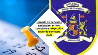 Jornada de Reflexión
evaluación primer
semestre y proyección
segundo semestre
2022
 
