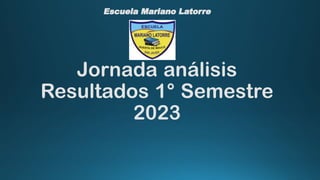 Escuela Mariano Latorre
Jornada análisis
Resultados 1° Semestre
2023
:
 